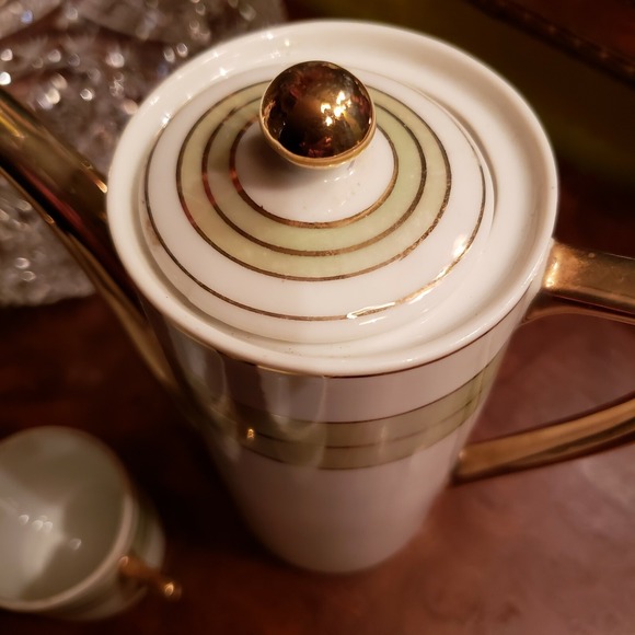 DEMITASSE ESPRESSO COFFEE POT SET 3 CUPS  CREAMER - Picture 4 of 8